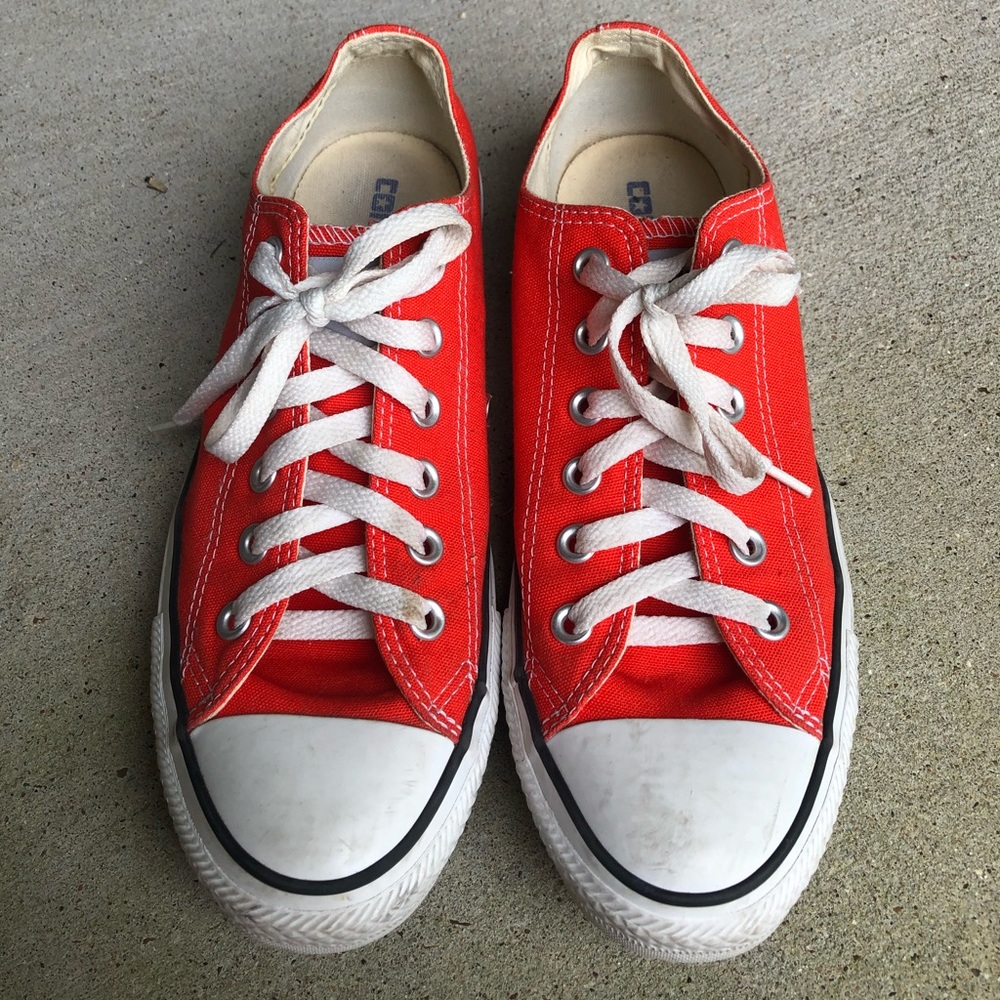 Unisex Orange Converse All Star Low Tops
